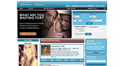 Desktop Screenshot of marriedbutplaying.com