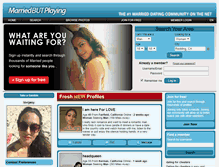 Tablet Screenshot of marriedbutplaying.com